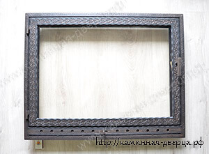 Дверца для камина с жаростойким стеклом керамикой Robax 103