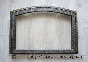 Арочная стеклянная дверь камина Новый-Оскол