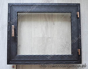 Дверца для камина с жаростойким стеклом керамикой Robax 118