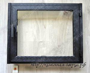 Дверца для камина с жаростойким стеклом керамикой Robax 126