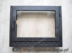 Дверца для камина с жаростойким стеклом керамикой Robax 107