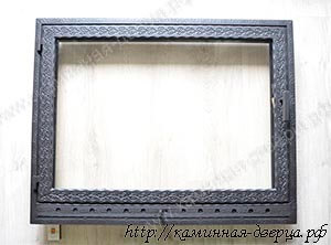 Дверца для камина с жаростойким стеклом керамикой Robax 110